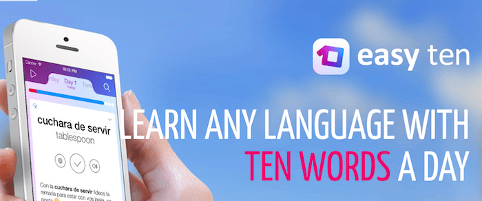 Original easy10 mobile language-learning product presentation